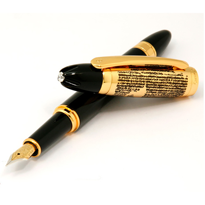 قلم کلکسیونی کورش طلایی گیره طلایی